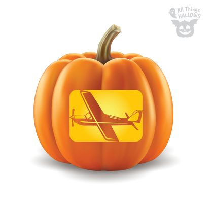 Airplane Pumpkin Stencil