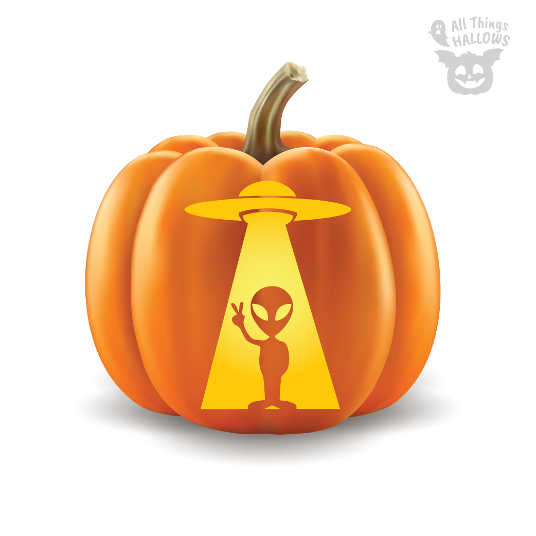 Alien Pumpkin Stencil