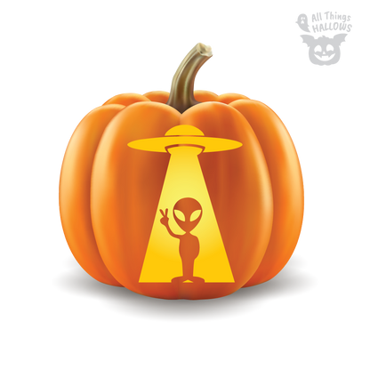 Alien Pumpkin Stencil