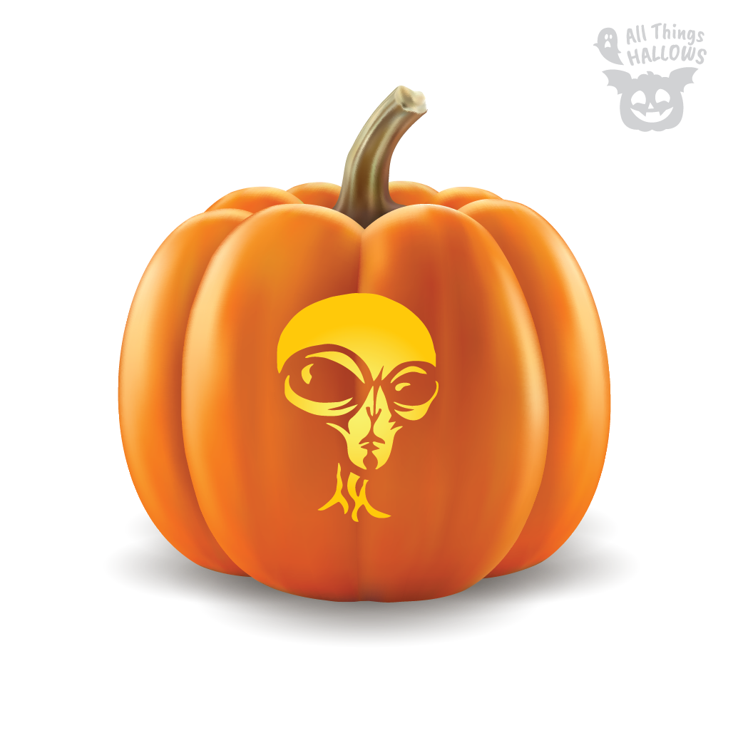 Alien Pumpkin Stencil