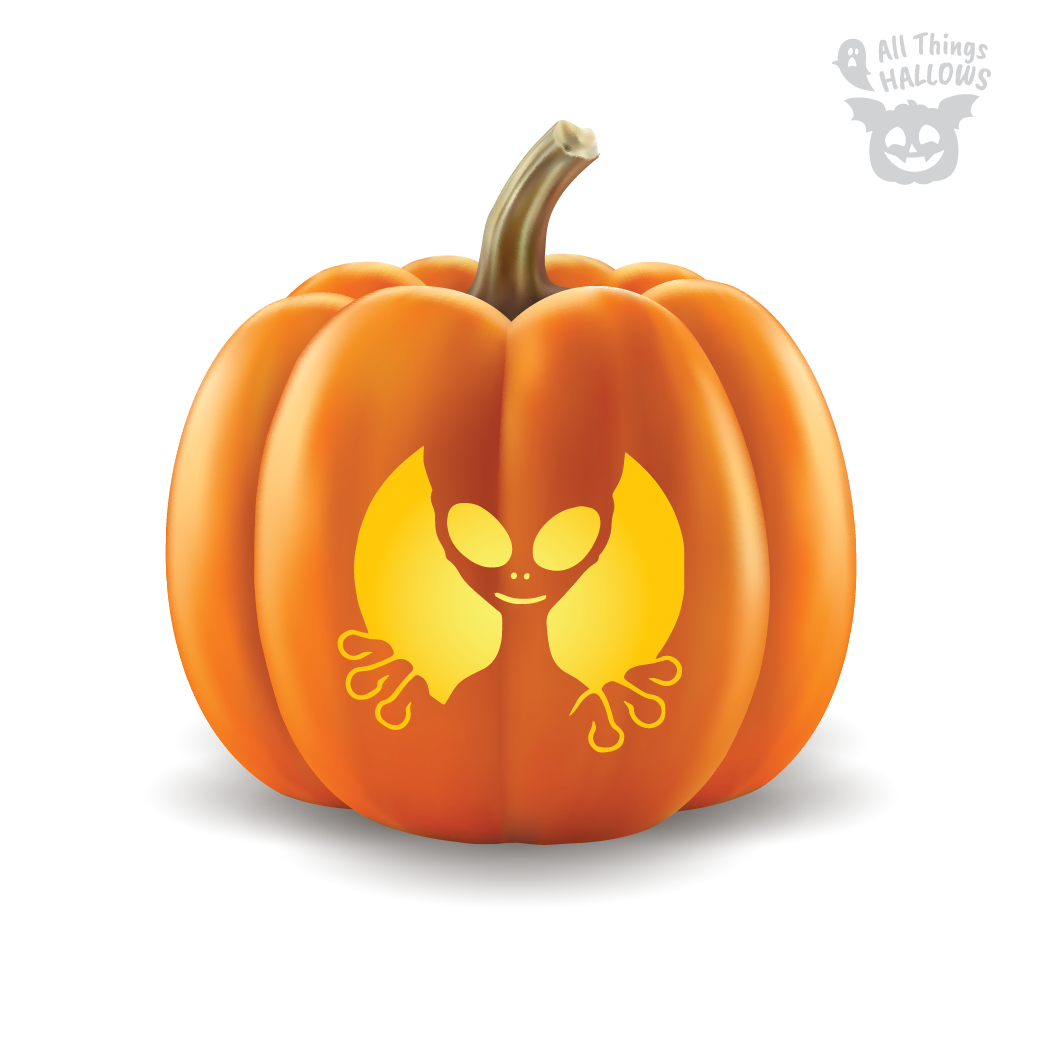 Alien Pumpkin Stencil