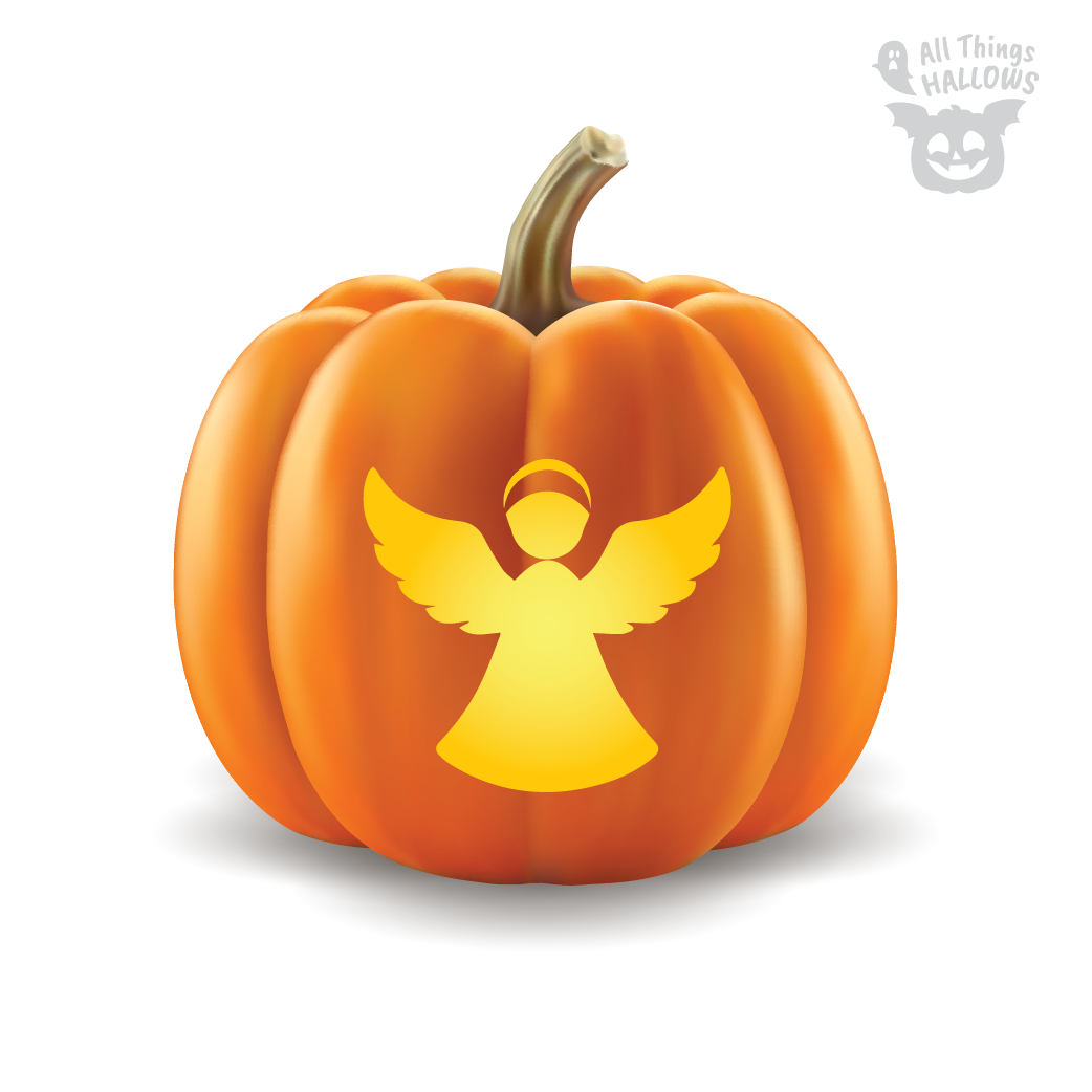 Angel Pumpkin Stencil