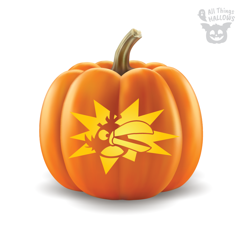 Angry Birds Hal Pumpkin Stencil