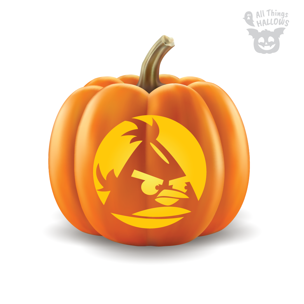 Angry Birds Chuck Pumpkin Stencil