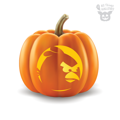 Angry Birds Red Pumpkin Stencil