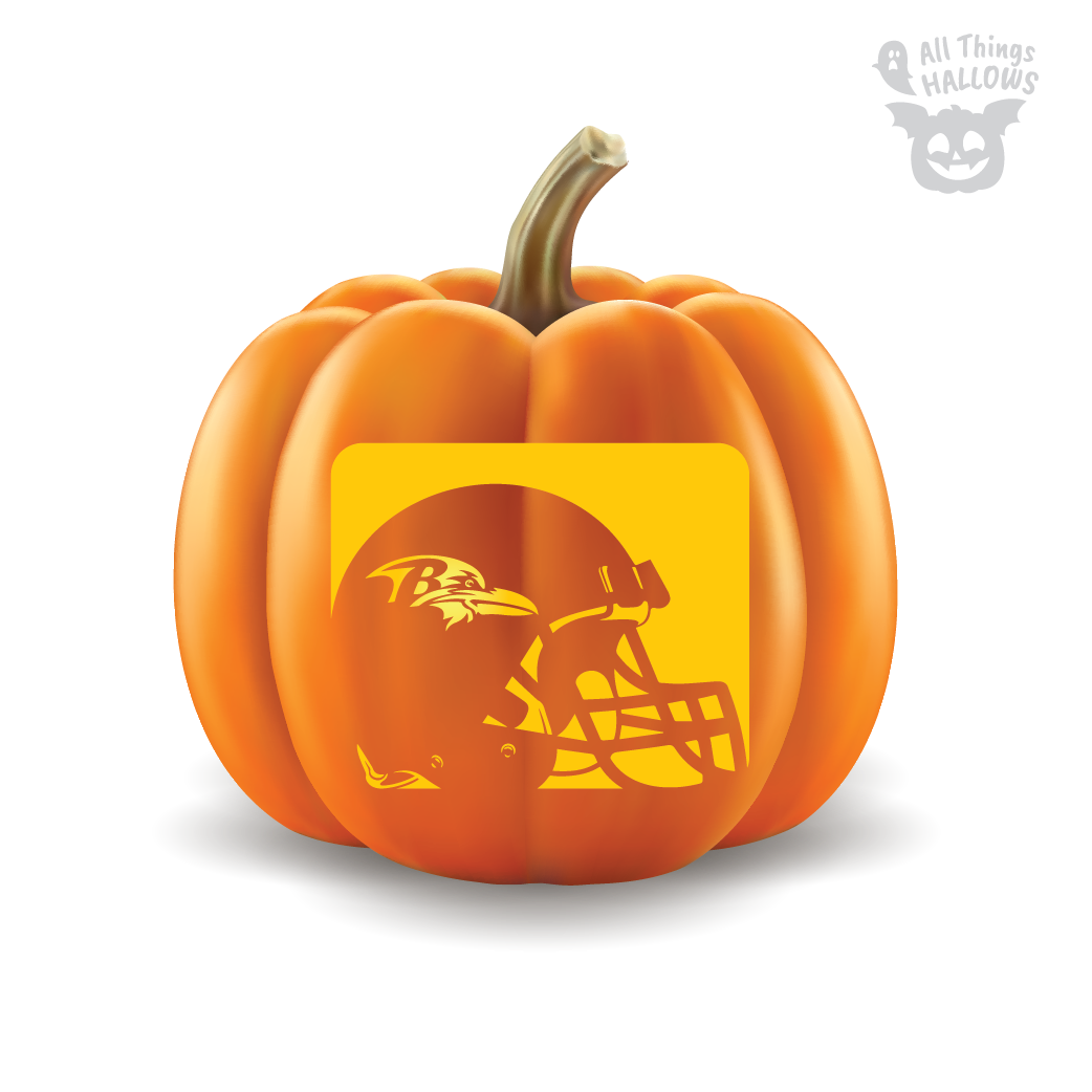 Baltimore Ravens Pumpkin Stencil