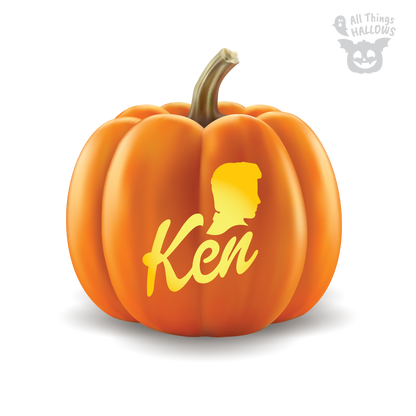 Barbie and Ken Pumpkin Stencil