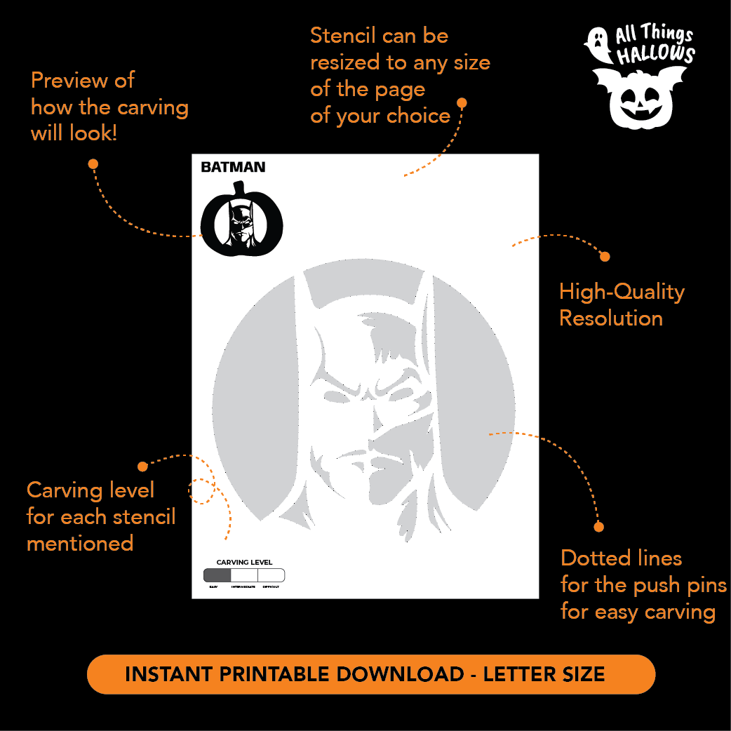 Batman Pumpkin Stencil