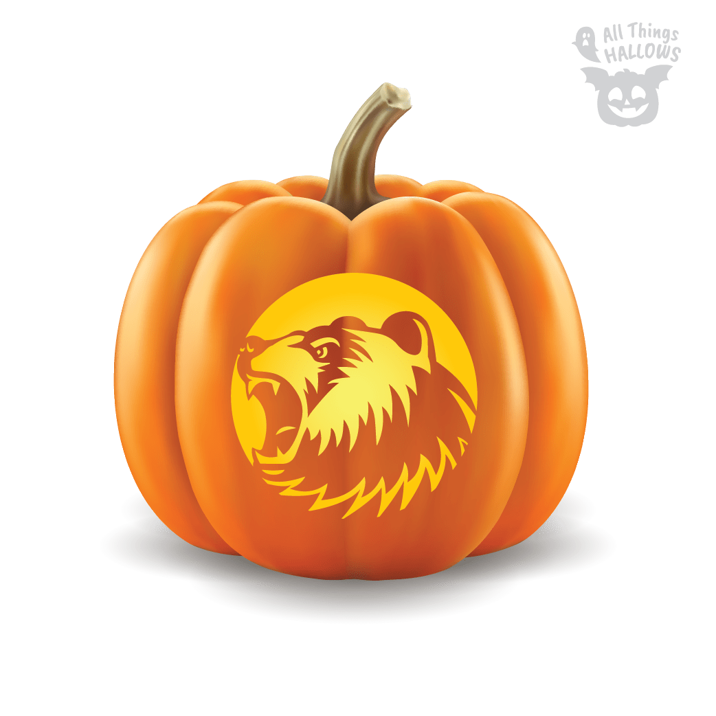 Bear Pumpkin Stencil