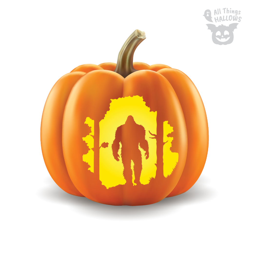 Bigfoot Pumpkin Stencil