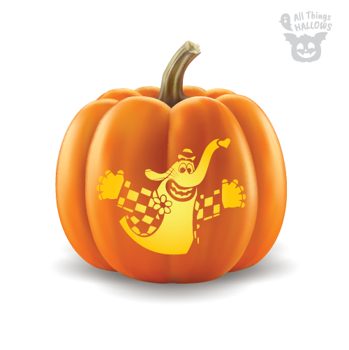 Inside Out: Bing Bong Pumpkin Stencil