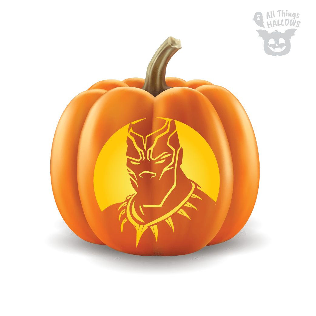 Black Panther Pumpkin Stencil