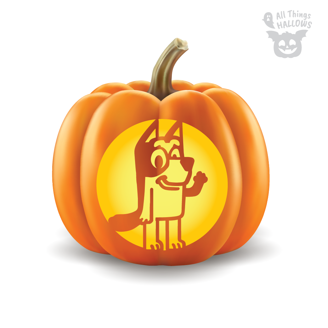 Bluey Pumpkin Stencil