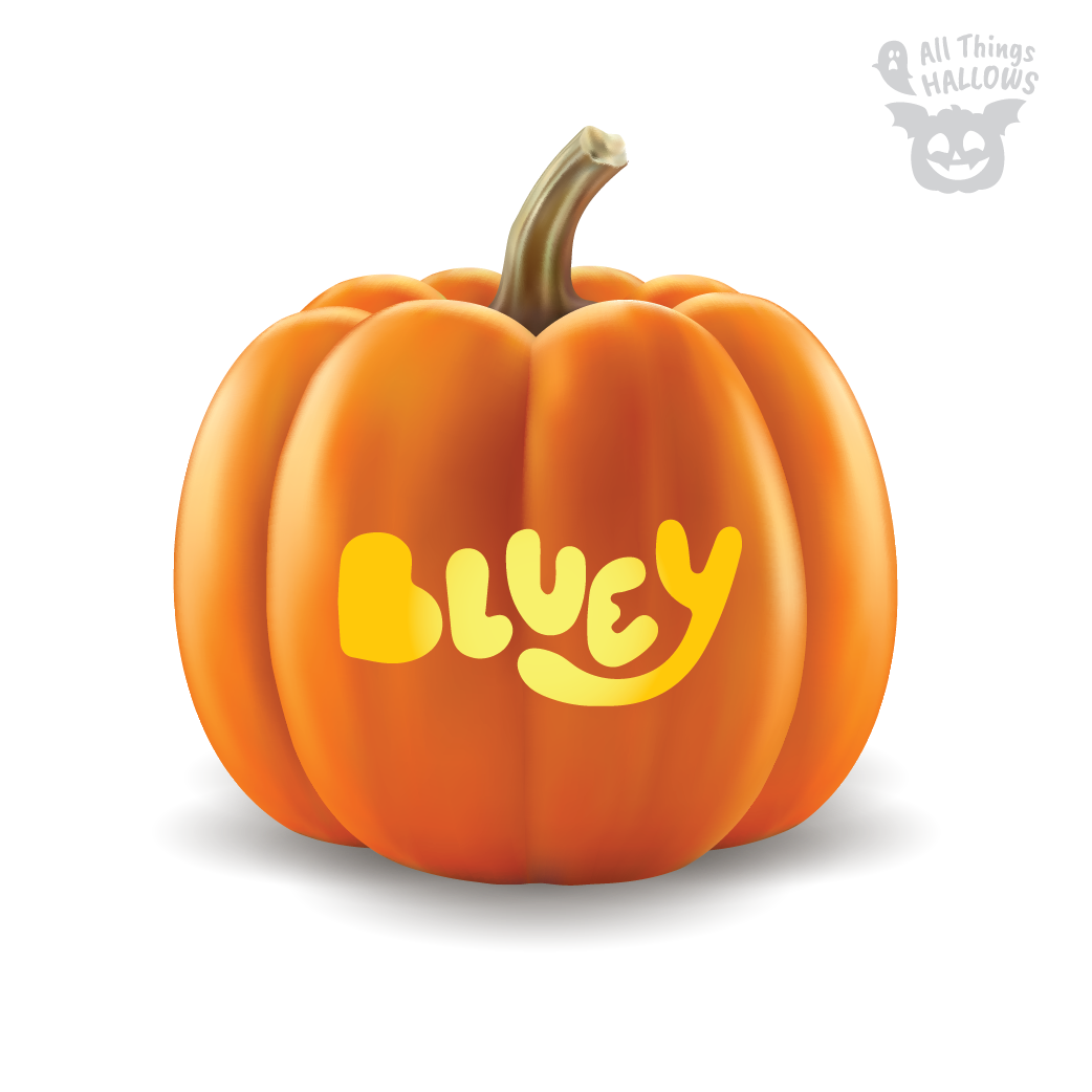 Bluey Pumpkin Stencil