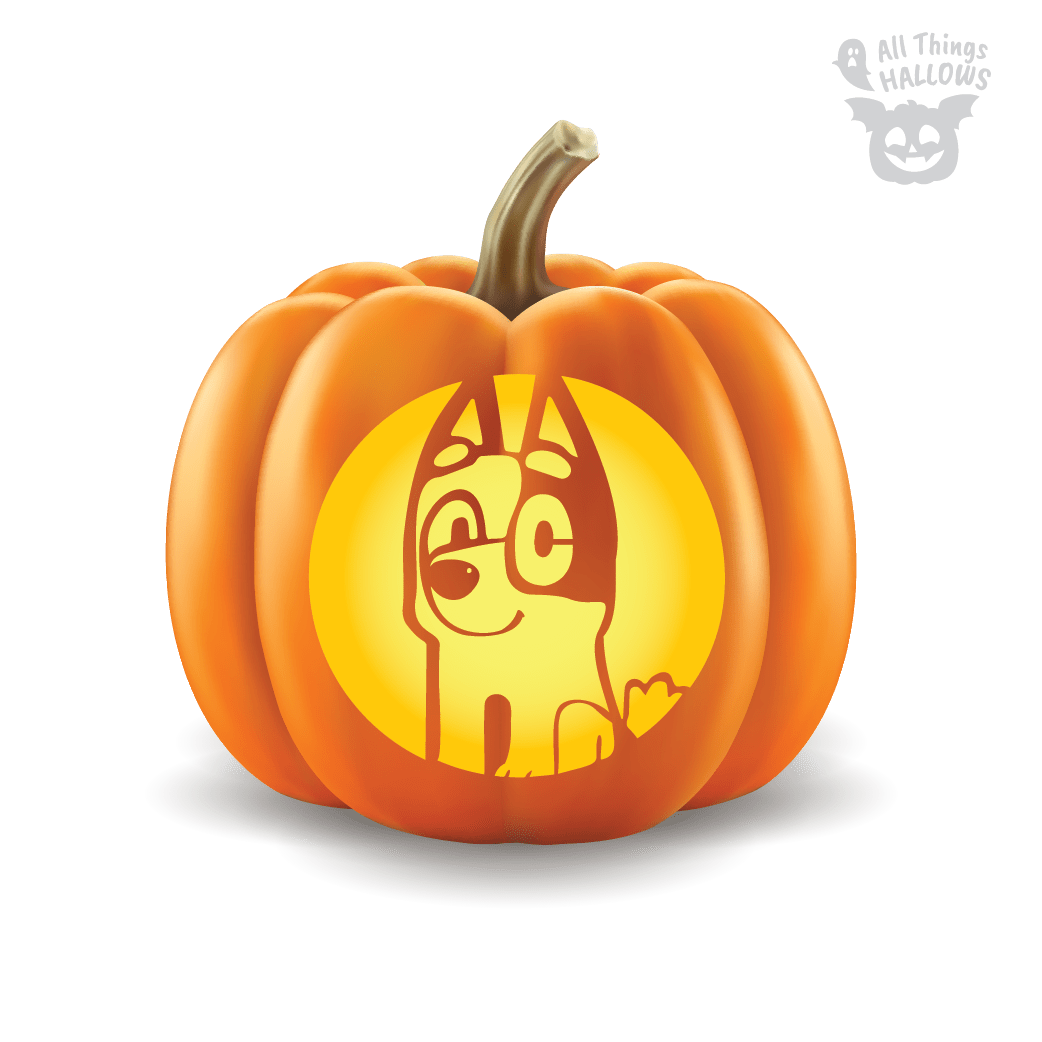 Bluey Pumpkin Stencil