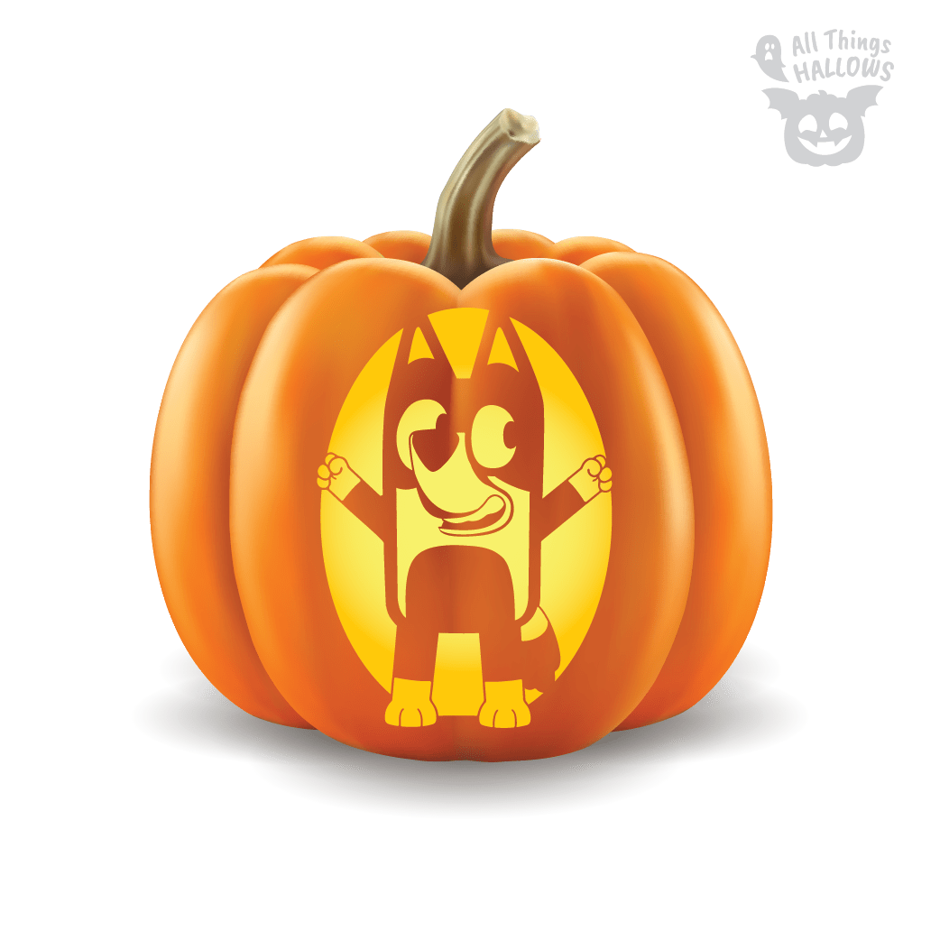 Bluey Pumpkin Stencil