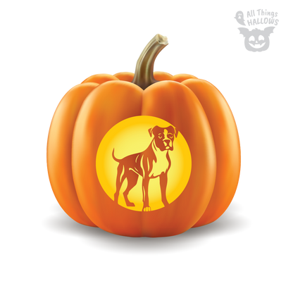 Boxer Pumpkin Stencil