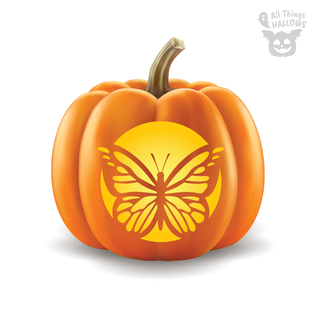 Butterfly Pumpkin Stencil