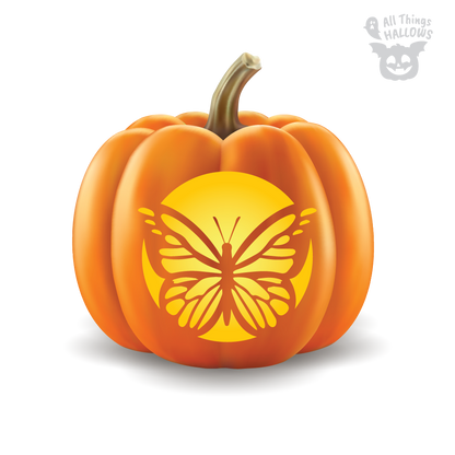 Butterfly Pumpkin Stencil