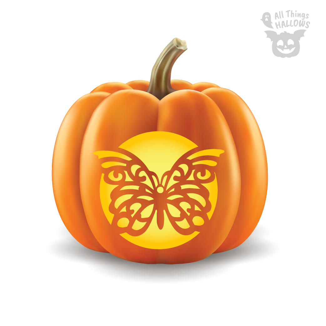 Butterfly Pumpkin Stencil