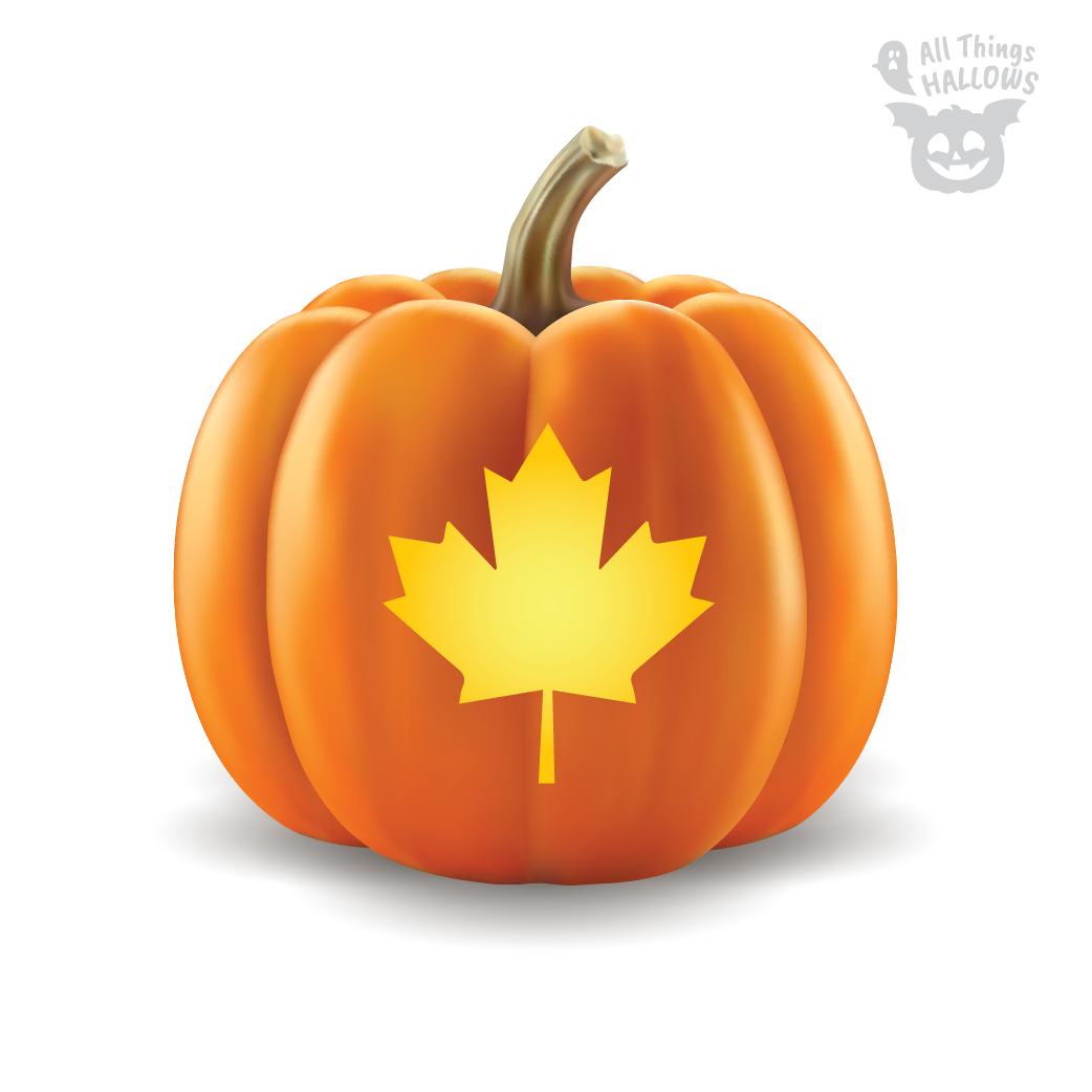 Canadian Maple Leaf Pumpkin Stencil