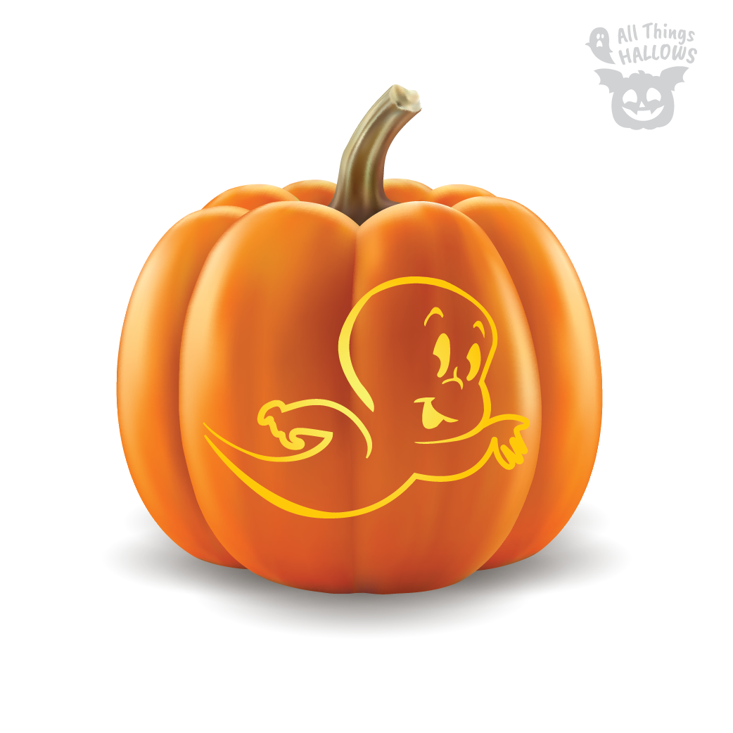 Casper Pumpkin Stencil