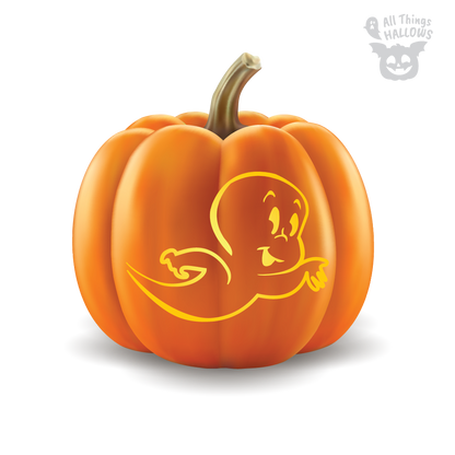 Casper Pumpkin Stencil