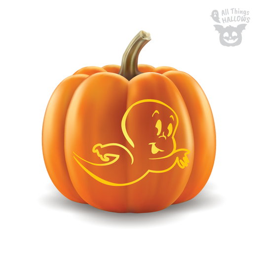 Casper Pumpkin Stencil