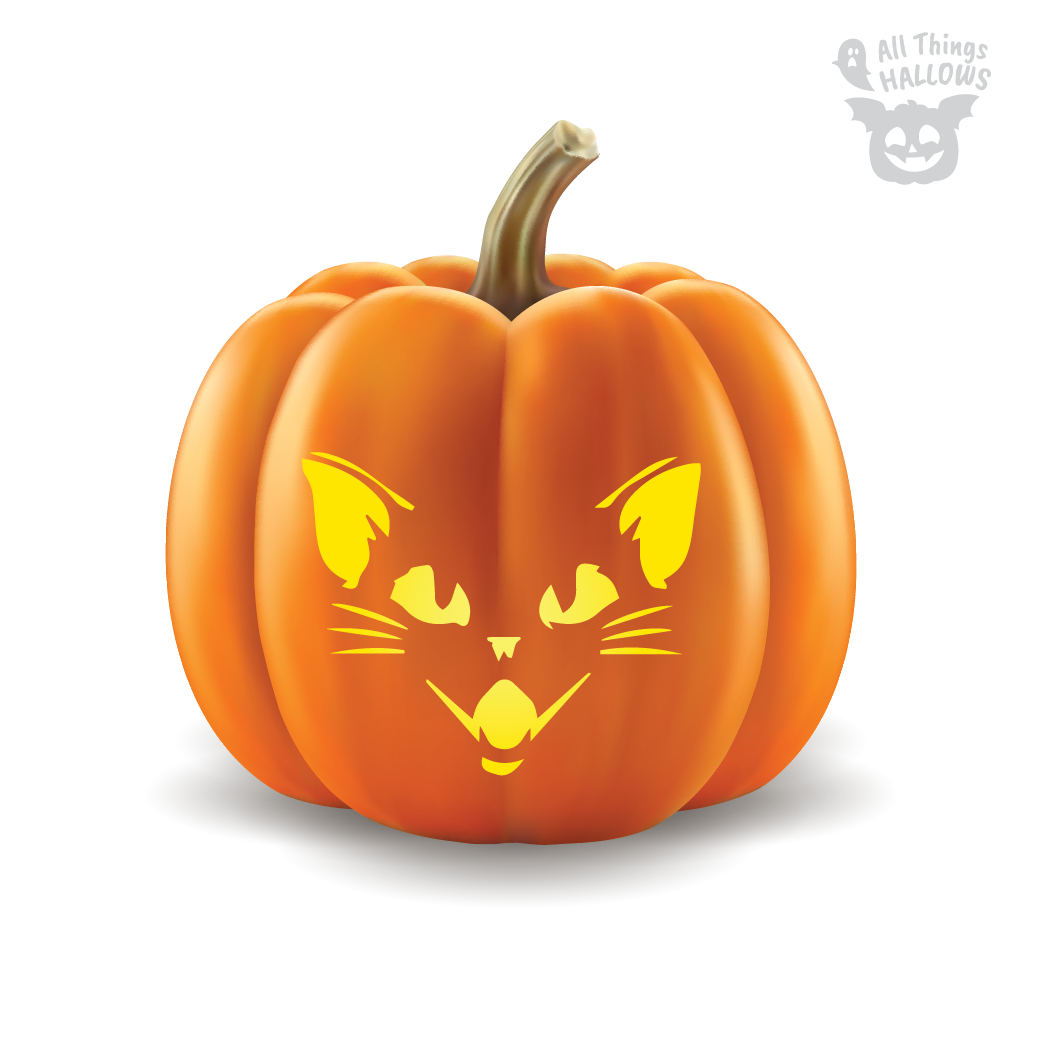 Cat Pumpkin Stencil