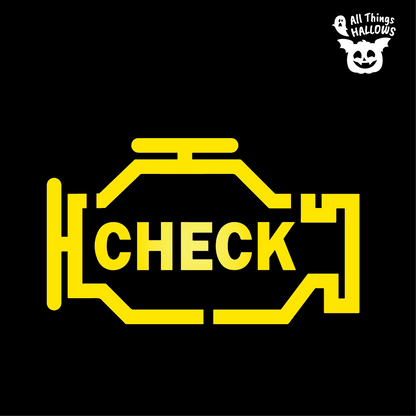 Check Engine Light Pumpkin Stencil