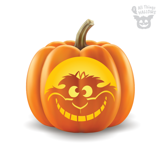 Cheshire Cat Pumpkin Stencil