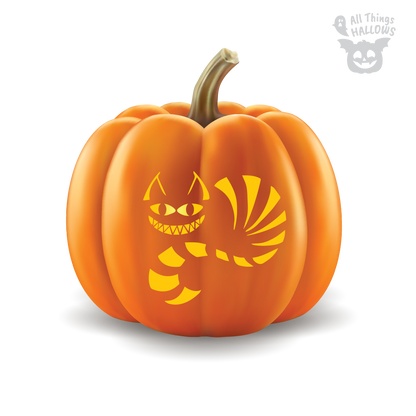 Cheshire Cat Pumpkin Stencil