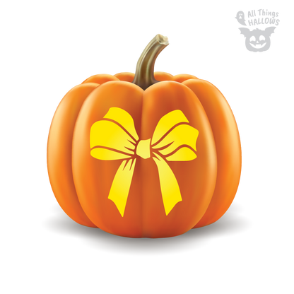 Coquette Bow Pumpkin Stencil