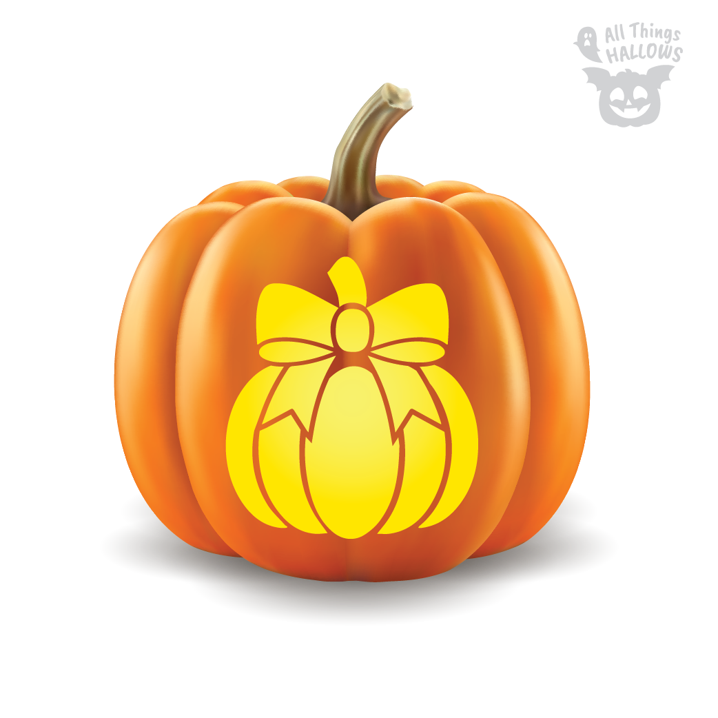 Coquette Bow Pumpkin Stencil