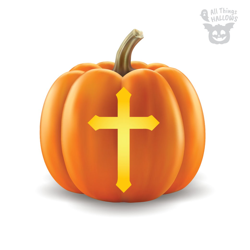 Cross Pumpkin Stencil