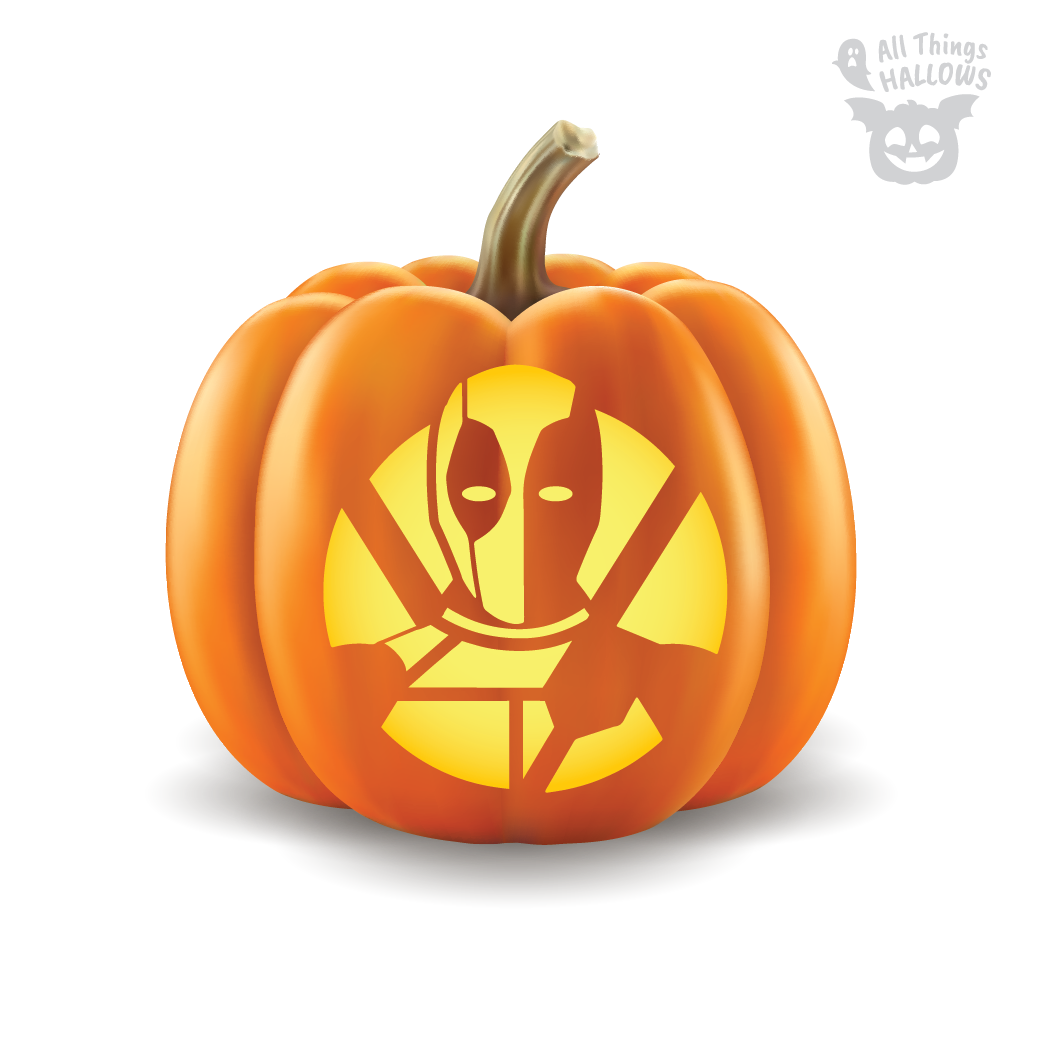 Deadpool Pumpkin Stencil