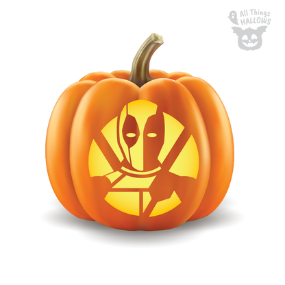 Deadpool Pumpkin Stencil