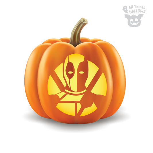 Deadpool Pumpkin Stencil