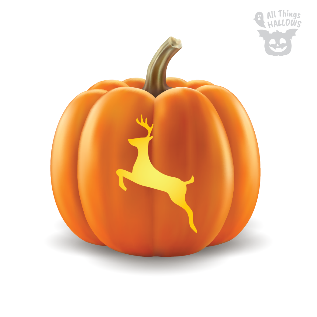 Deer Pumpkin Stencil