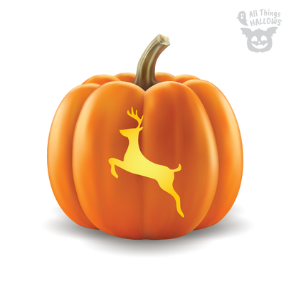 Deer Pumpkin Stencil