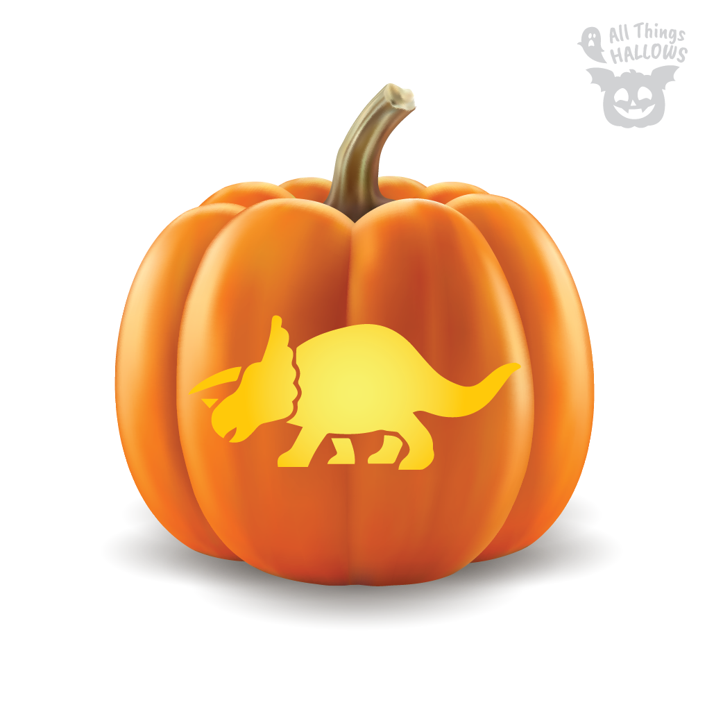 Dinosaur Pumpkin Stencil