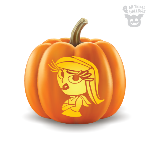 Inside Out: Disgust Pumpkin Stencil