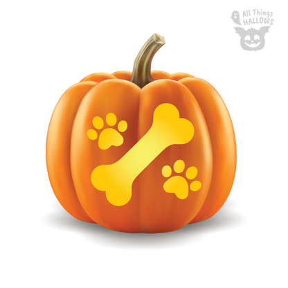 Dog Bone Pumpkin Stencil