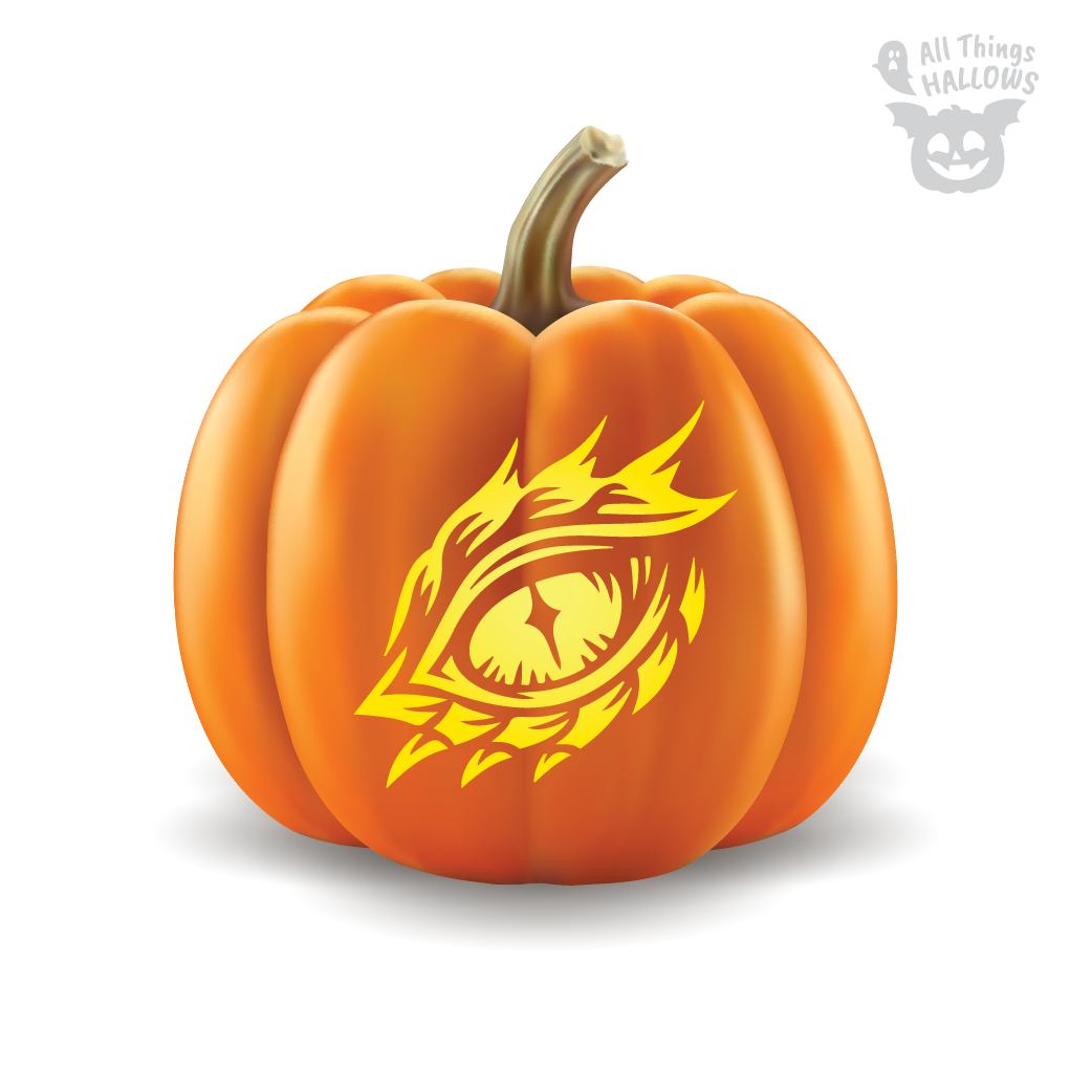 Dragon Eye Pumpkin Stencil