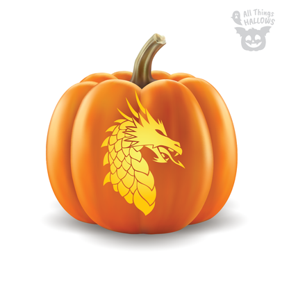 Dragon Pumpkin Stencil