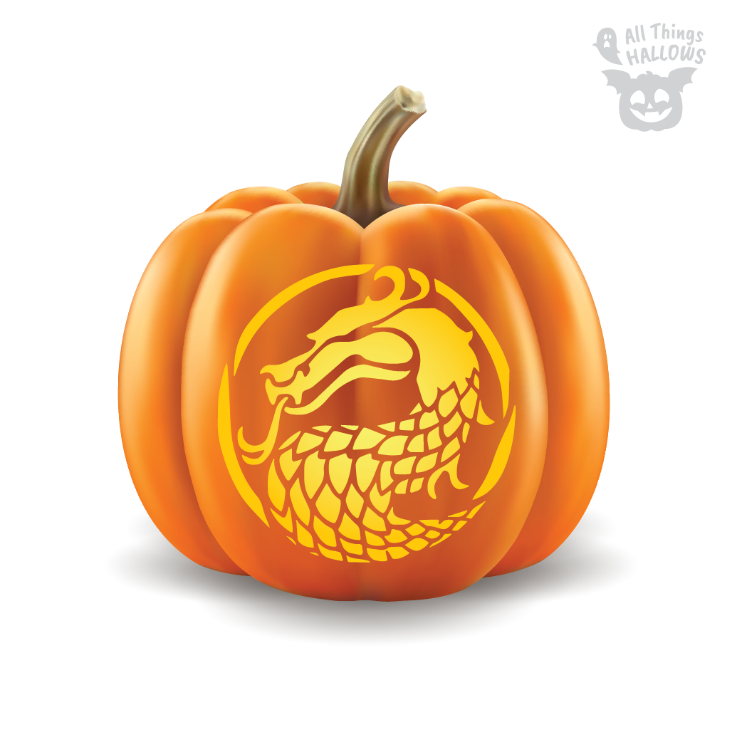 Dragon Pumpkin Stencil