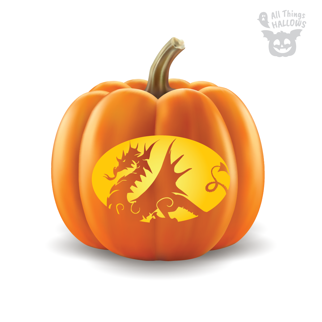 Dragon Pumpkin Stencil