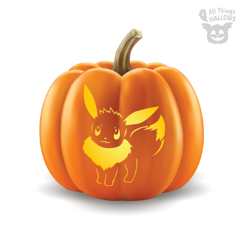 Eevee Pumpkin Stencil