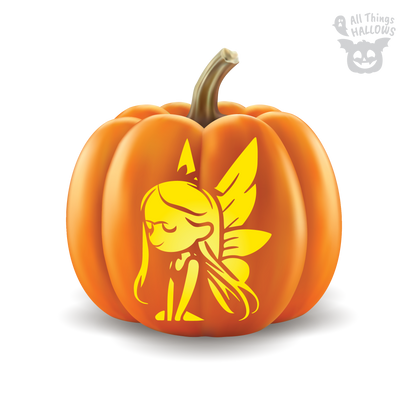 Fairy Pumpkin Stencil