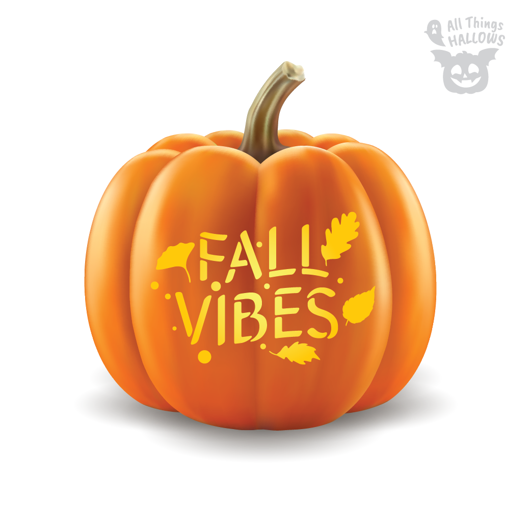 Fall Vibes Pumpkin Stencil